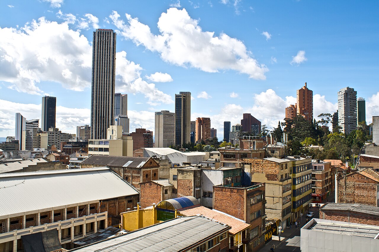 Downtown Bogota skyline in Colombia