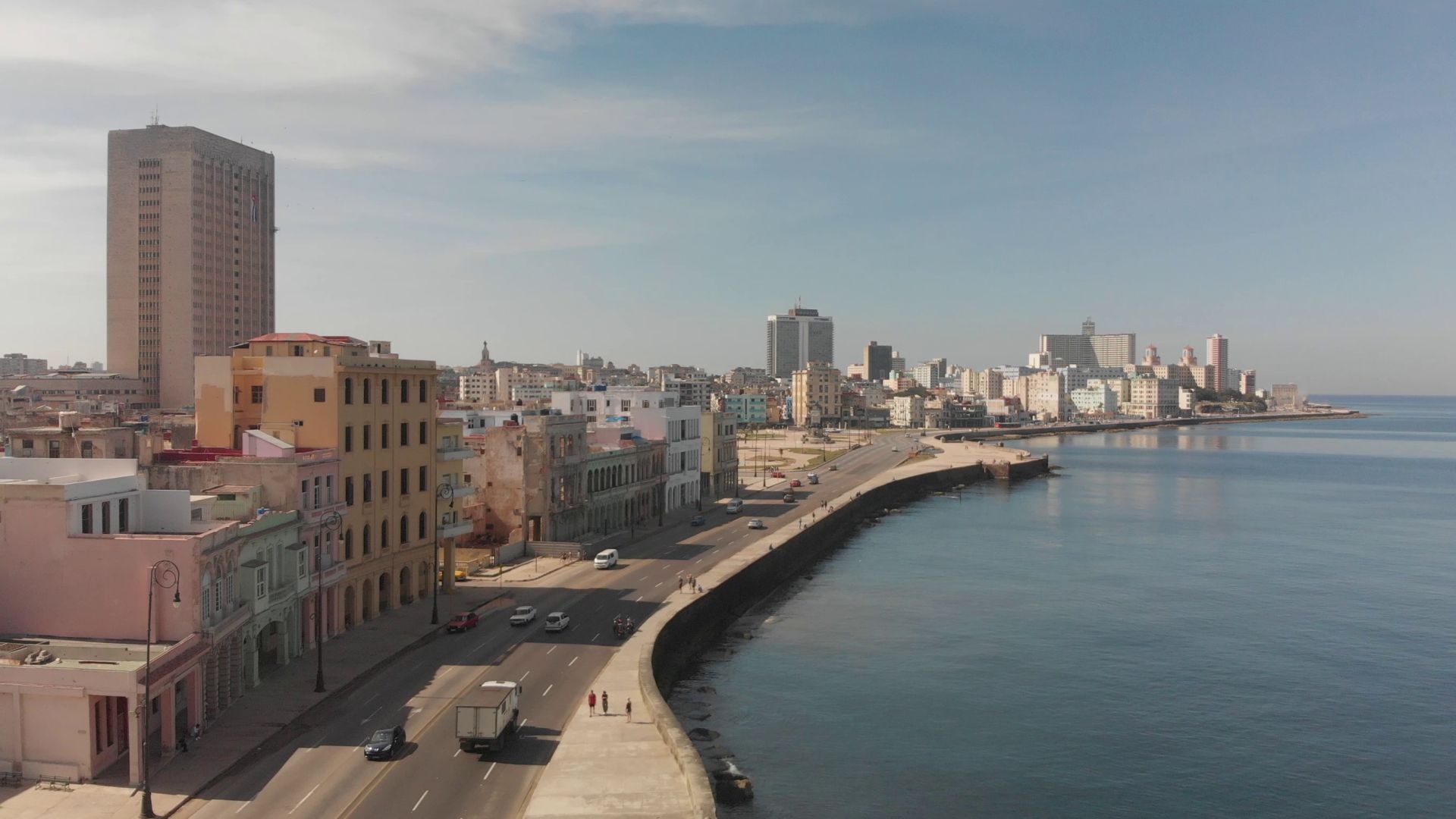 古巴哈瓦那海滨与城市建筑
