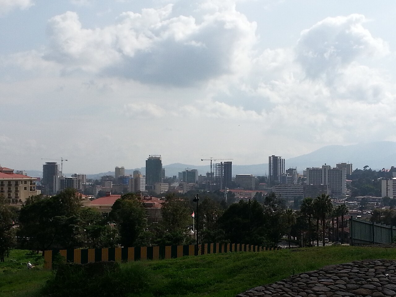 Addis Ababa skyline in Ethiopia