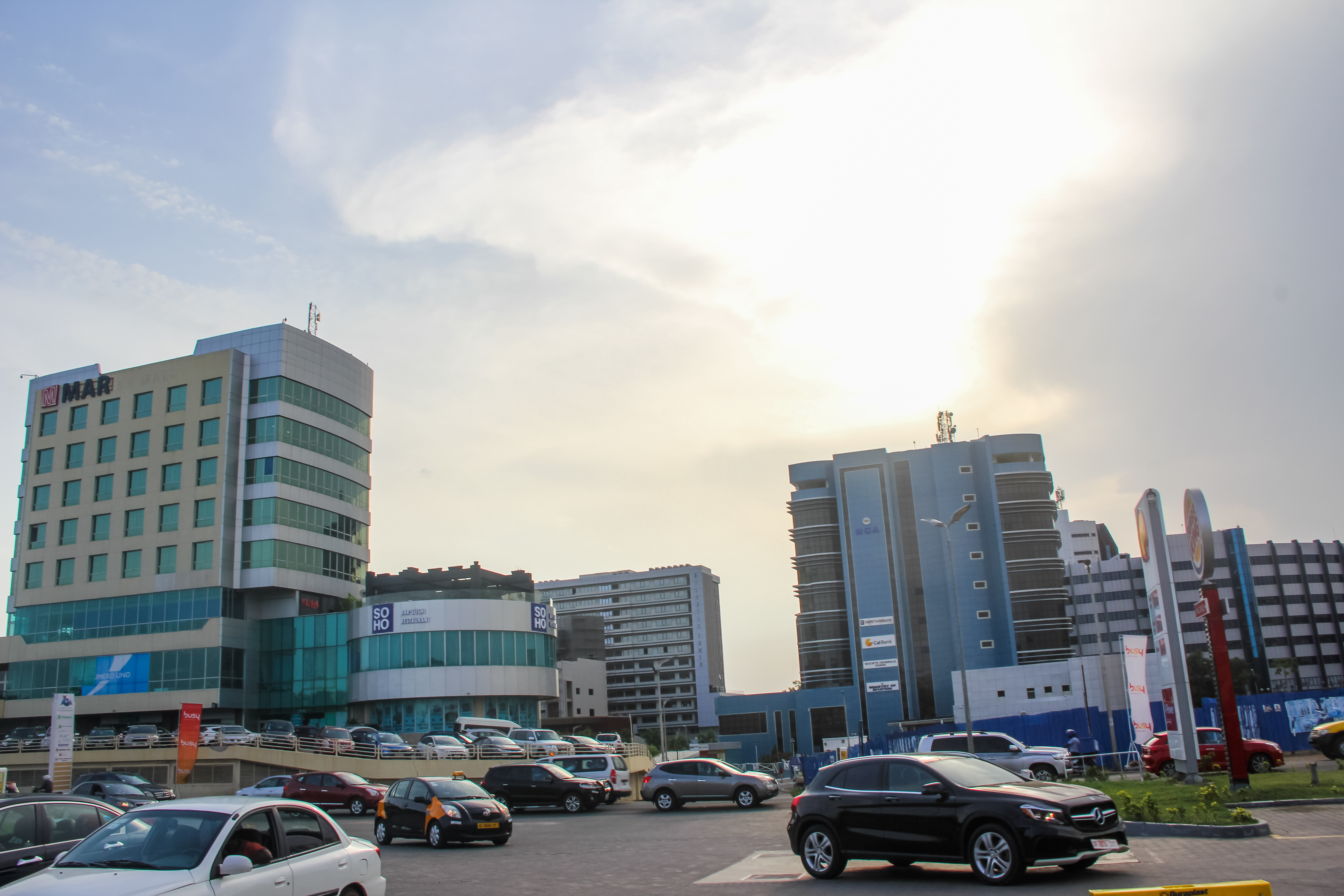 Accra skyline in Ghana