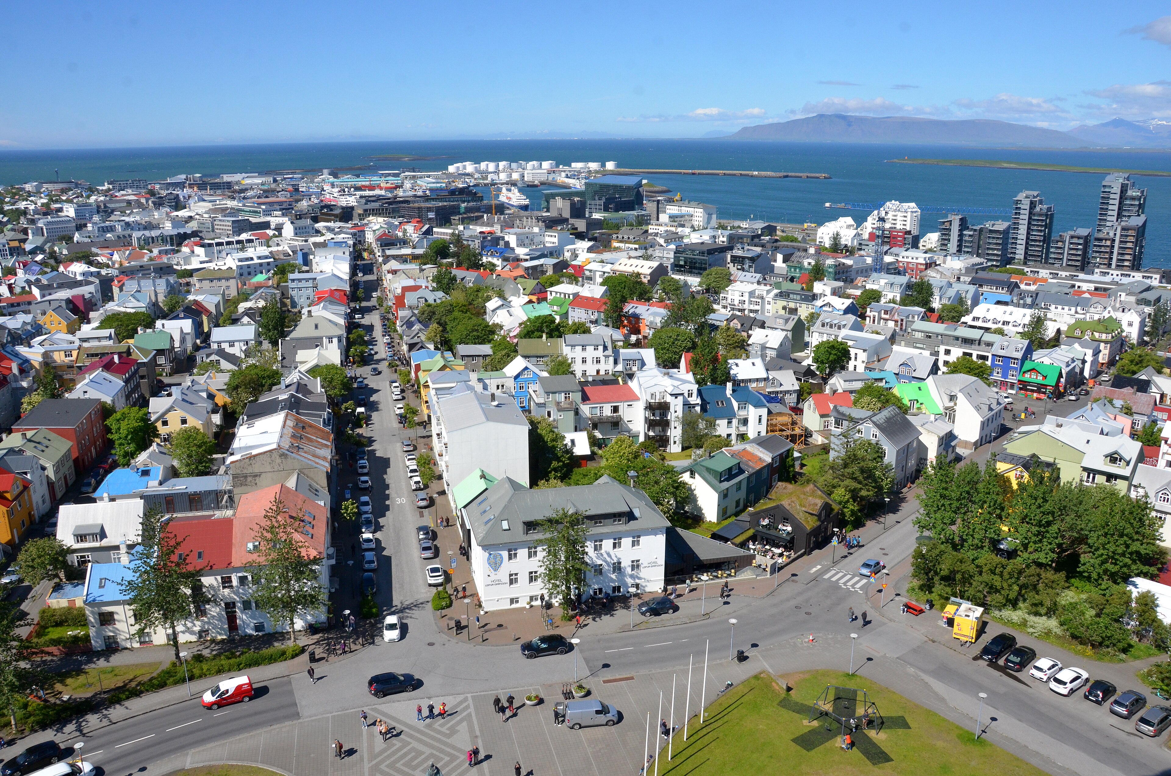 Reykjavik rooftops in Iceland