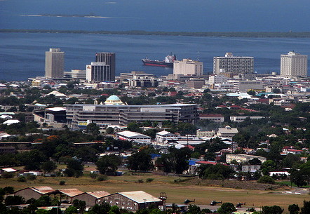 Kingston waterfront in Jamaica