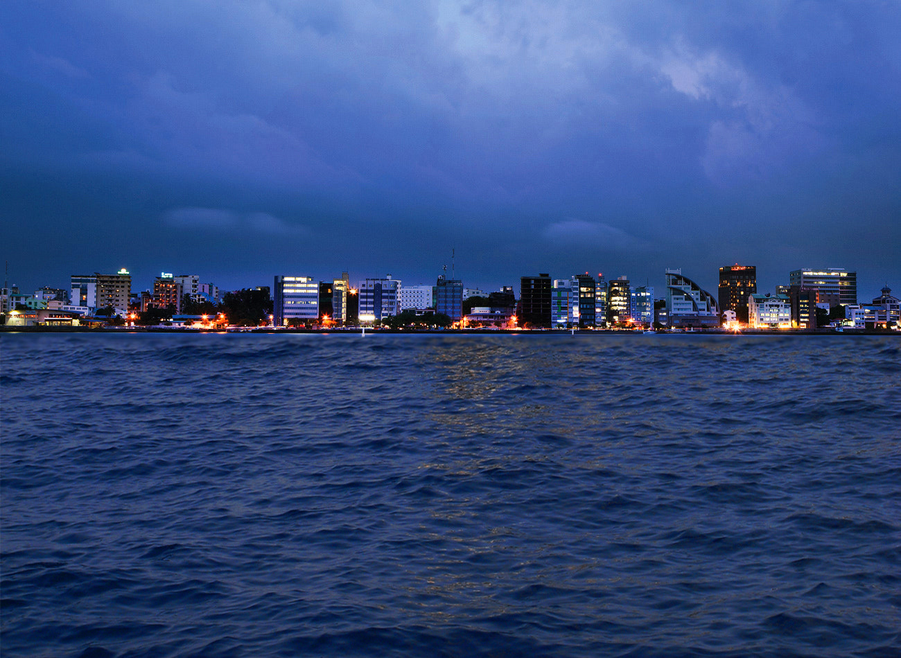 Male skyline in the Maldives