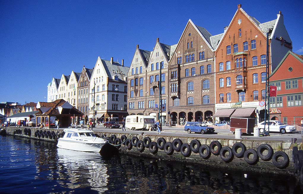 Bryggen waterfront in Bergen, Norway