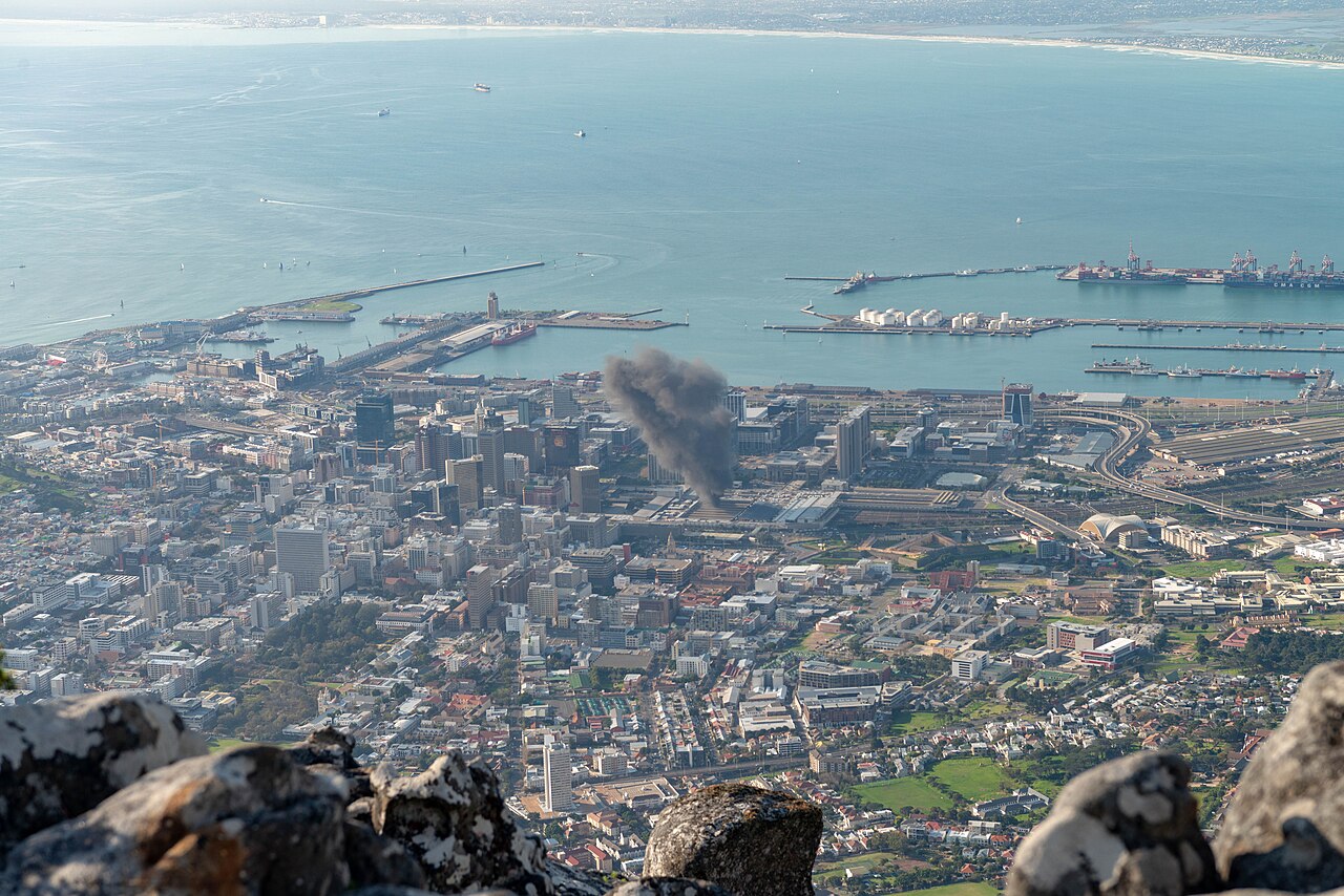 Cape Town city and Table Mountain in South Africa